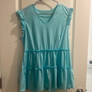 Bright Blue Babydoll Top